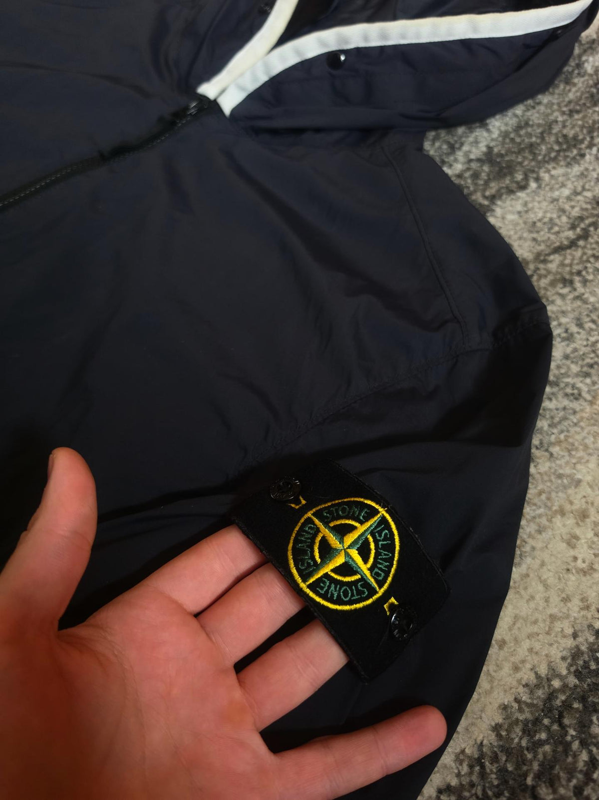 Stone Island Skin Touch Nylon-TC Garment Dyed Hooded Jacket – 761541131 V0029 – Black – L