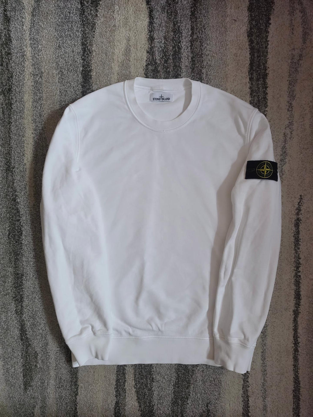 Stone Island Garment Dyed Crewneck Sweatshirt – 721563051 V0001 – White – XL