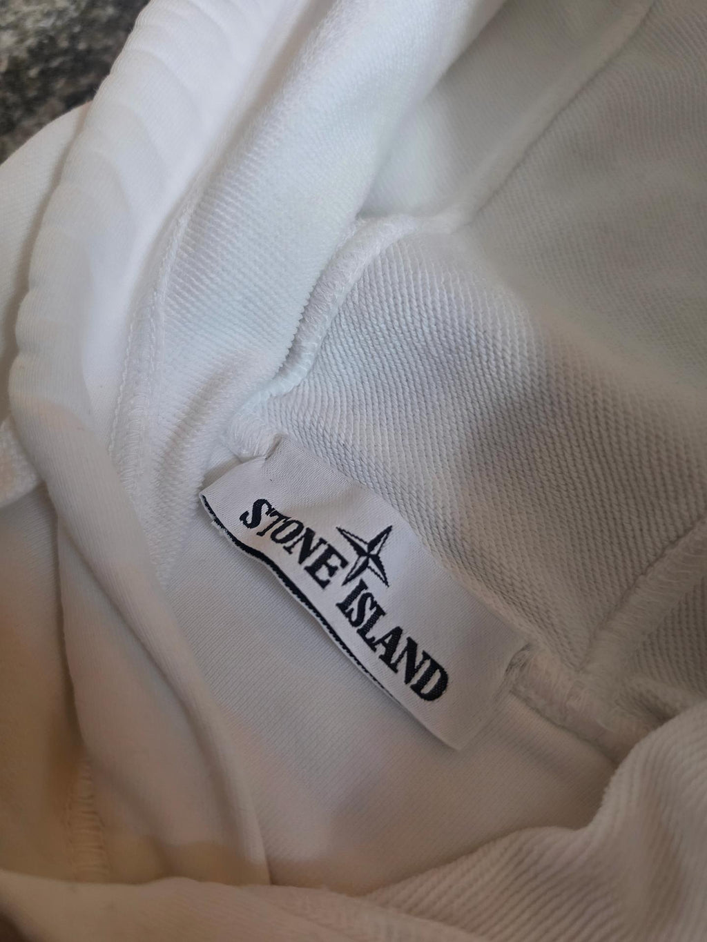 Stone Island 64151 Cotton Fleece Hooded Sweatshirt – 741564151 V0001 – White – S