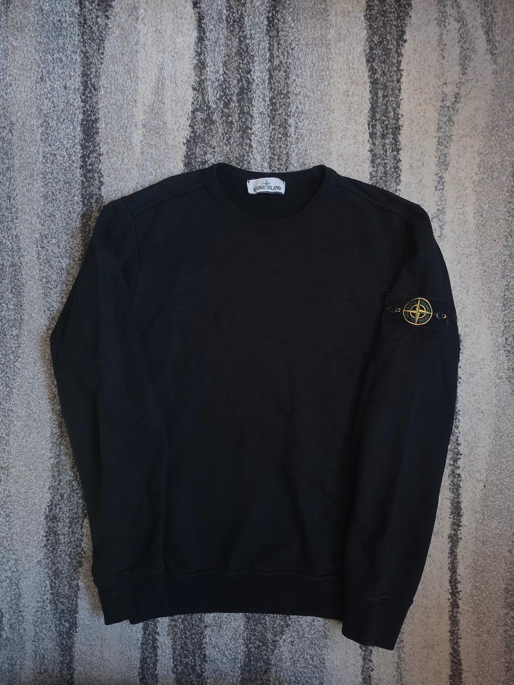 Stone Island Garment Dyed Crewneck Sweatshirt – 711562720 – Black – M