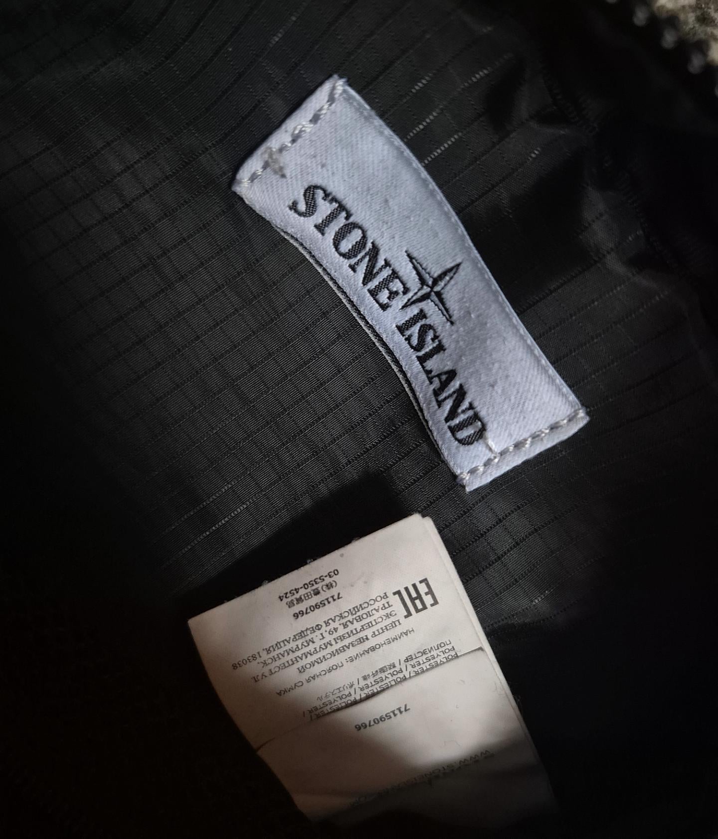 Stone Island Reflective Weave Ripstop Chest Bag Black