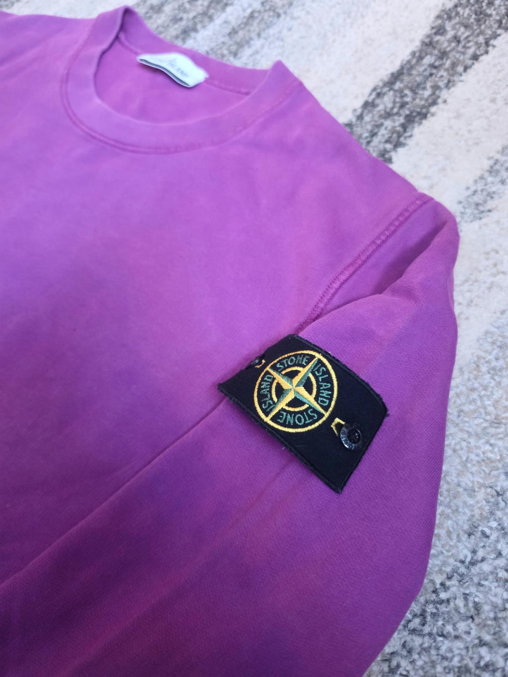 Stone Island 63020 Garment Dyed Crewneck Sweatshirt – 751563020 V0045 – Purple – XL