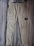 Stone Island Supima Cotton Twill Stretch-TC Regular Fit Cargo Pants – 801530410 V0095 – Beige – W32