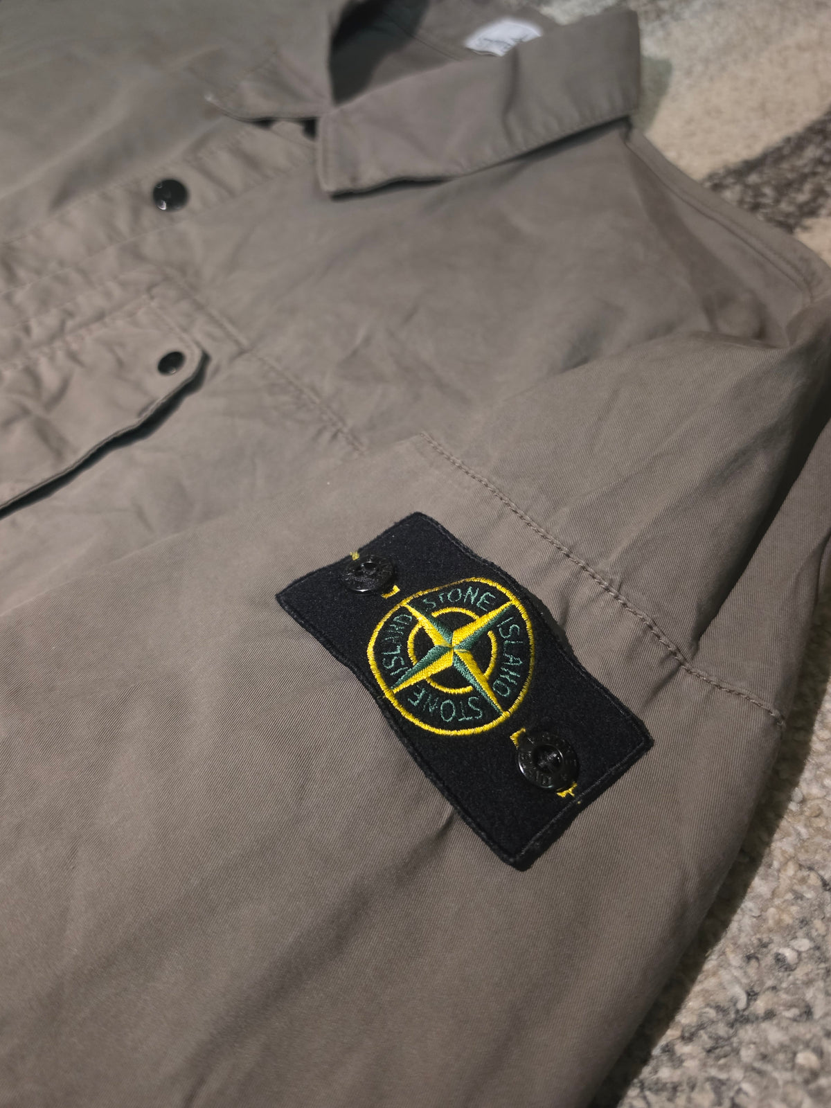 Stone Island Cotton Twill Overshirt – 811511910 V0075 – Walnut – XXL