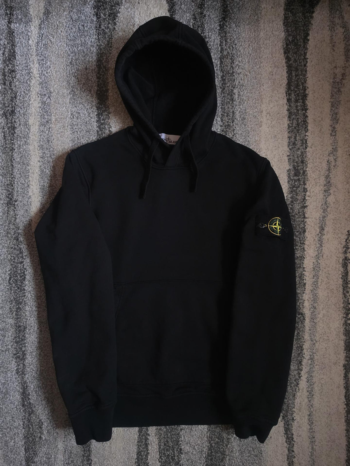 Stone Island Cotton Fleece Hoodie – 801564151 V0029 – Black – M
