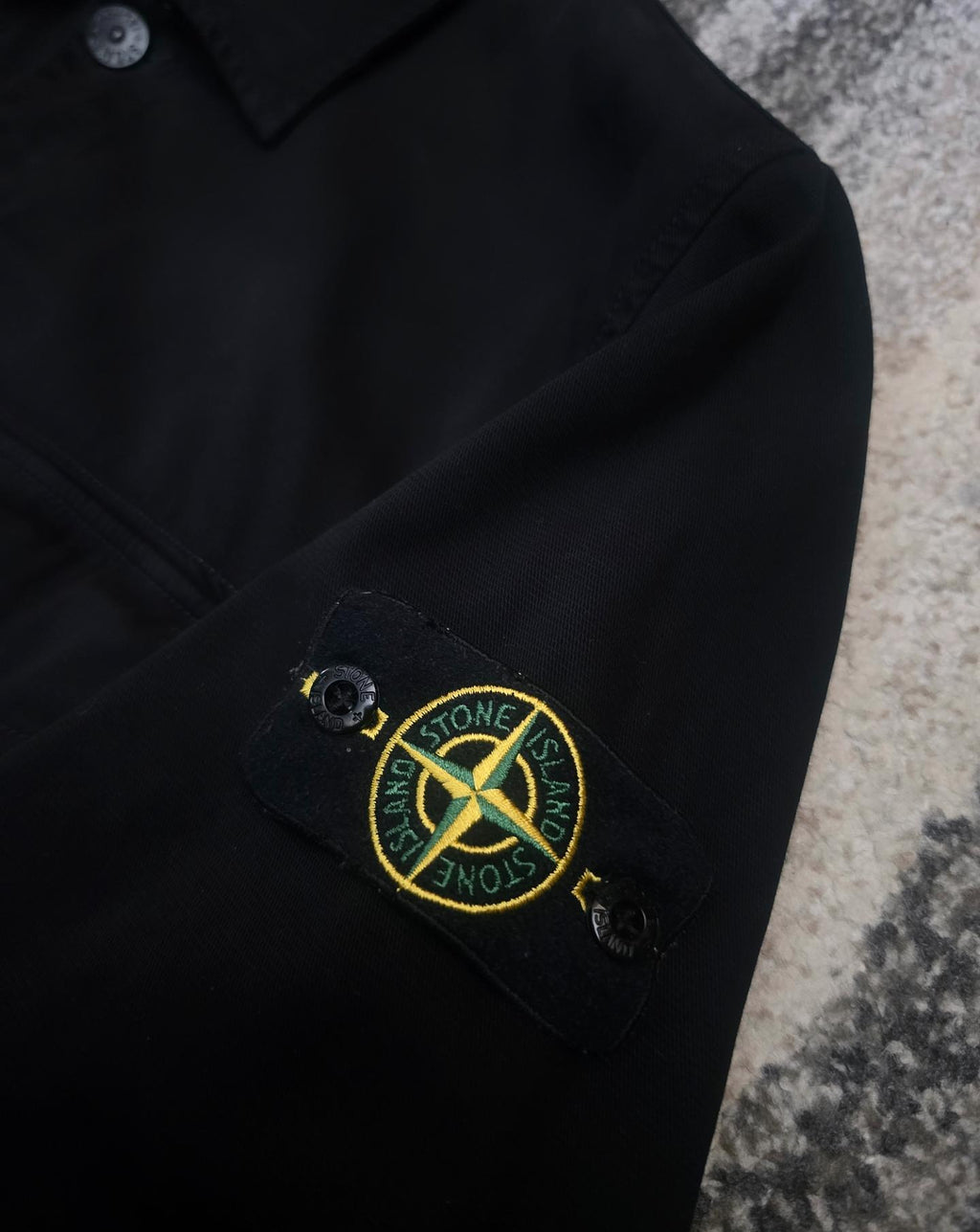 Stone Island Garment Dyed Stretch Overshirt 711513002 Black L