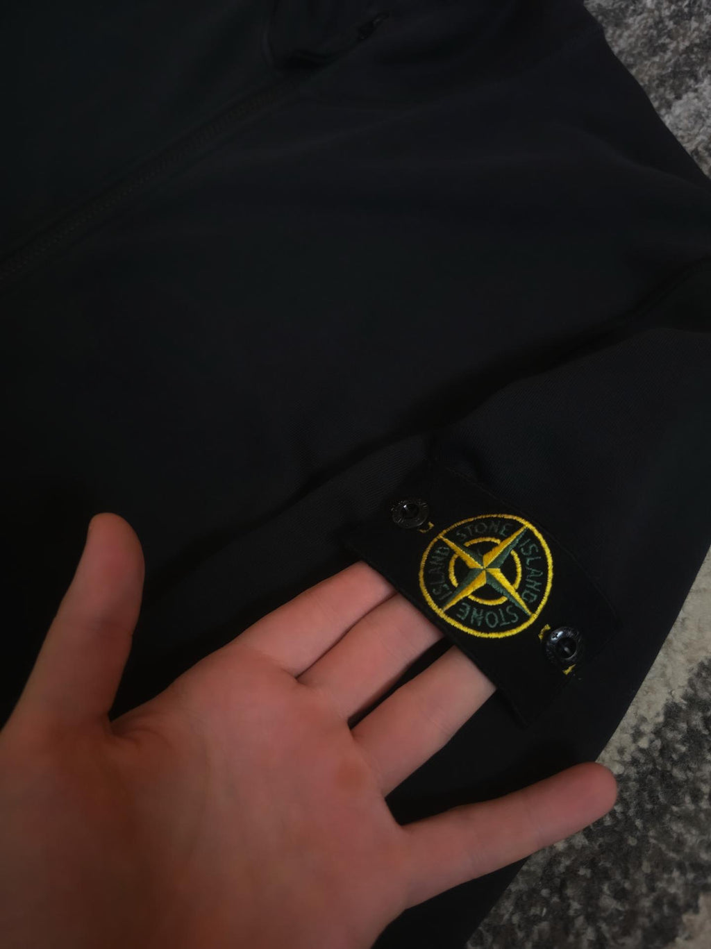 Stone Island 64351 Garment Dyed Cotton Fleece Full Zip Sweatshirt – 101564351 V0029 – Black – XL