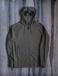 C.P. Company Diagonal Raised Fleece Goggle Hoodie – 11CMSS060A 005086W – Khaki – M