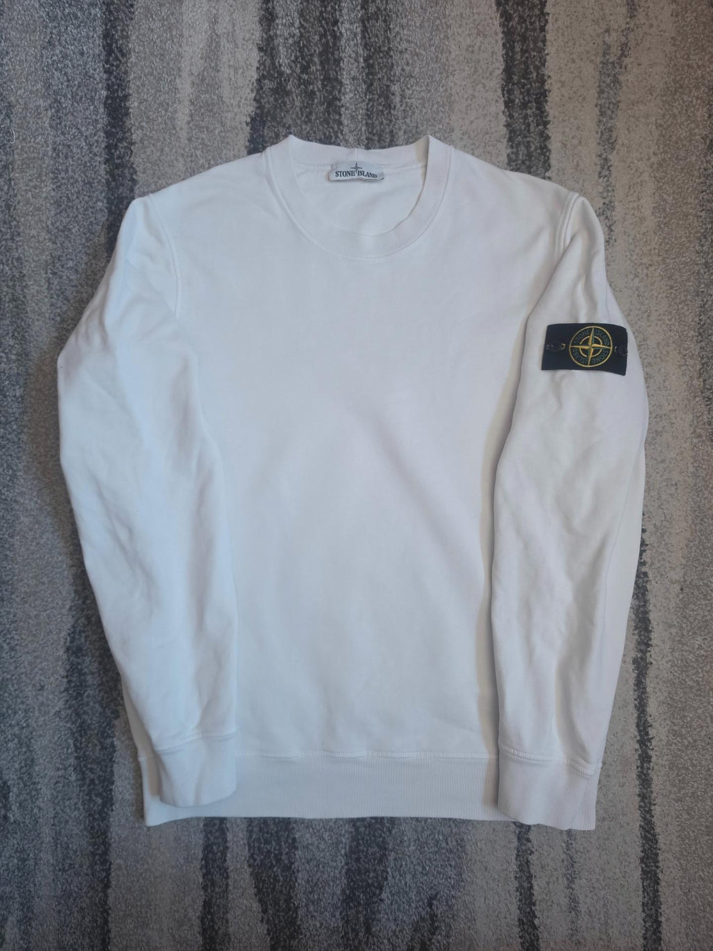 Stone Island Garment Dyed Crewneck – 731563020 V0001 – White – L