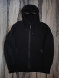 C.P. Company Diagonal Raised Fleece Goggle Zip Hoodie – 13CMSS082A 005086W – Black – XL