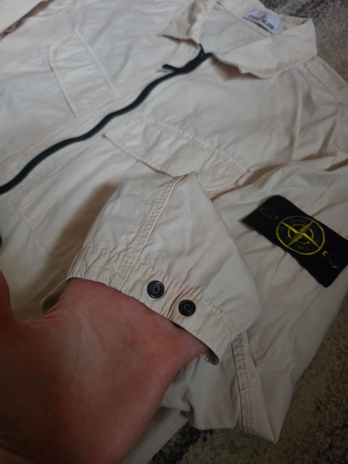 Stone Island Brushed Cotton Canvas Zip Overshirt – 7715101WN V0180 – Rose – XL