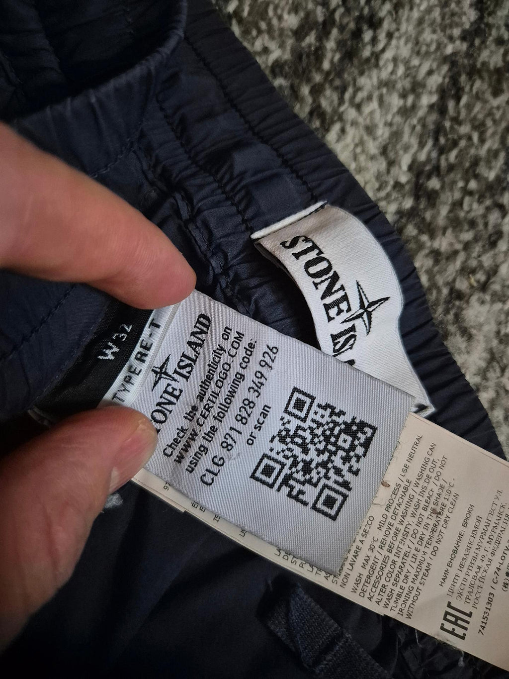 Stone Island Cargo Pants Dark Blue W32