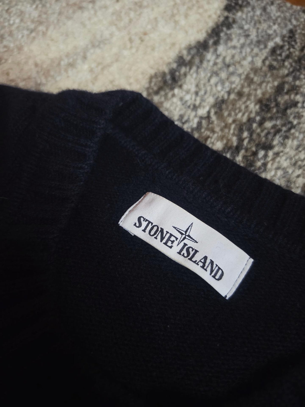 Stone Island Stripe Trim Wool Knit Jumper – 6715539A3 V0020 – Navy – XL
