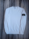 Stone Island Garment Dyed Crewneck Sweatshirt – 771563020 V0001 – White – L