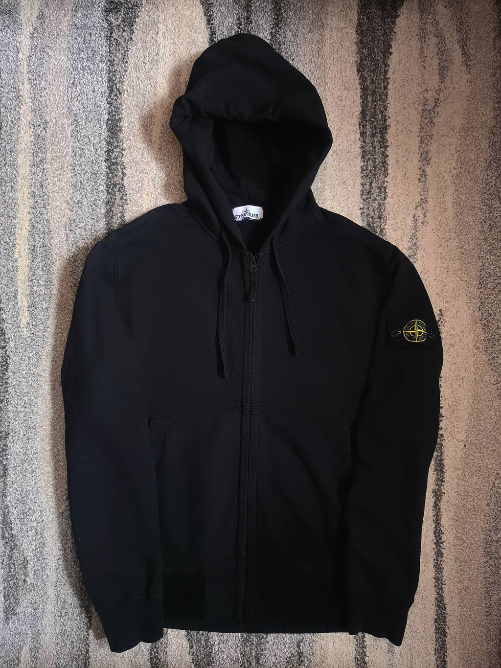 Stone Island Zipped Hoodie – 671560220 V0029 – Black – XL