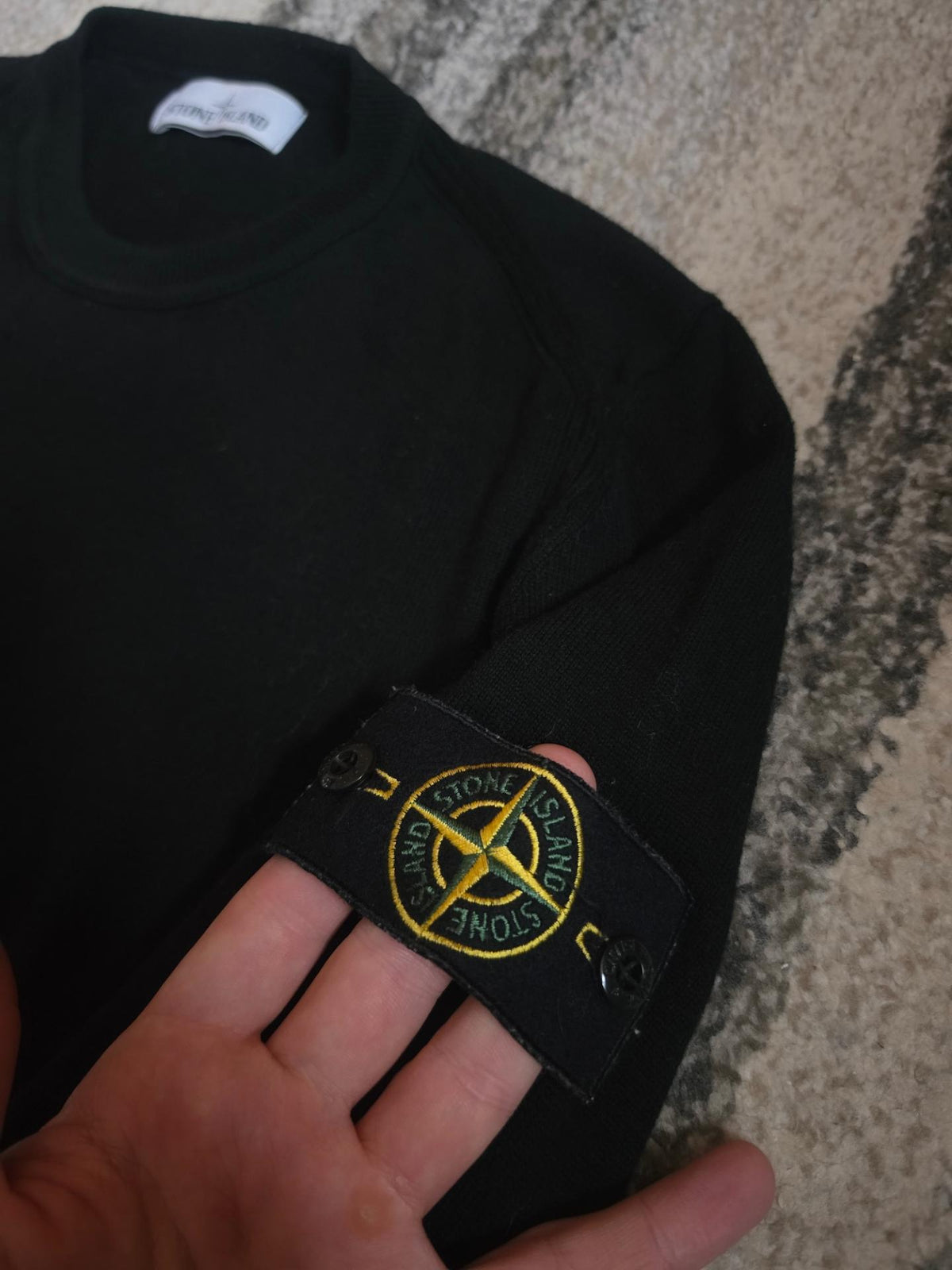 Stone Island Soft Cotton Crew Knit – 7015510B2 V0029 – Black – M