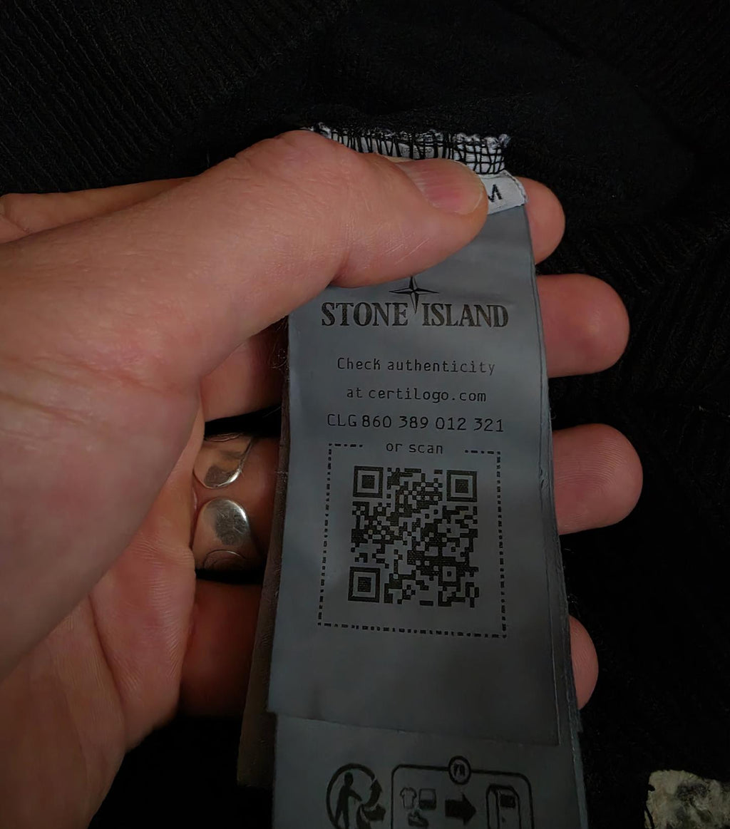 Stone Island Waffle Knit Sweater Black M