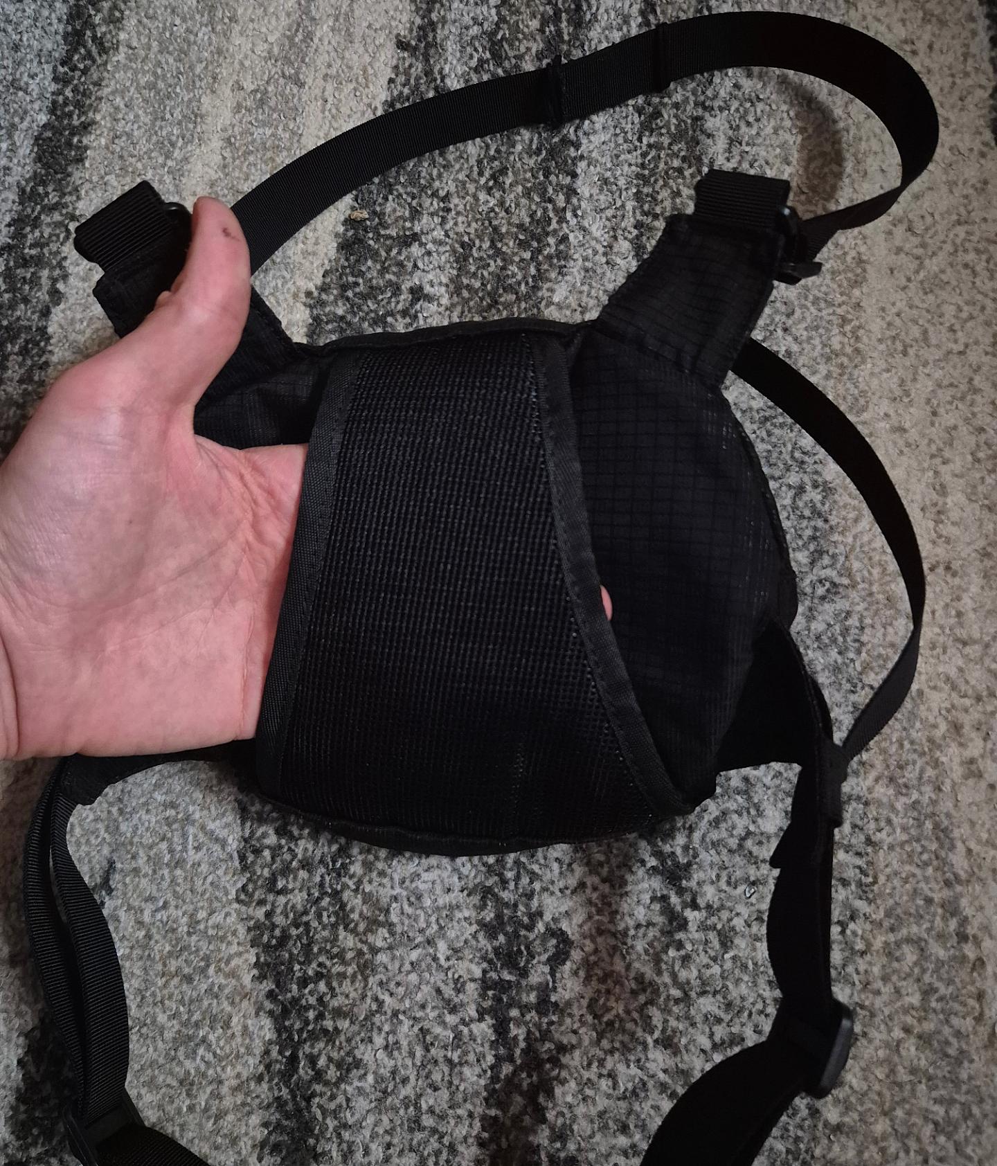 Stone Island Reflective Weave Ripstop Chest Bag Black