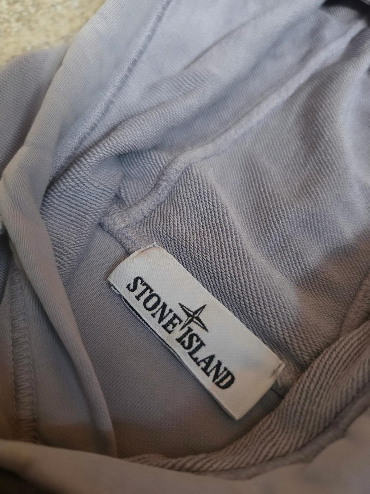 Stone Island 64151 Cotton Fleece Hooded Sweatshirt – 801564151 V0064 – Dust Grey – L