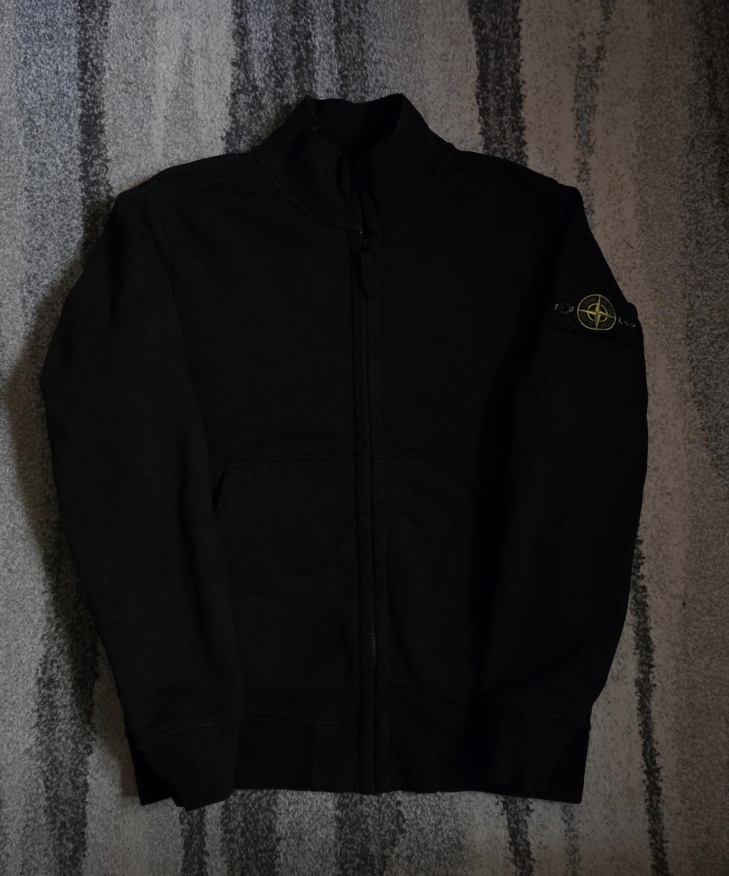 Stone Island Full Zip Hoodie Black L