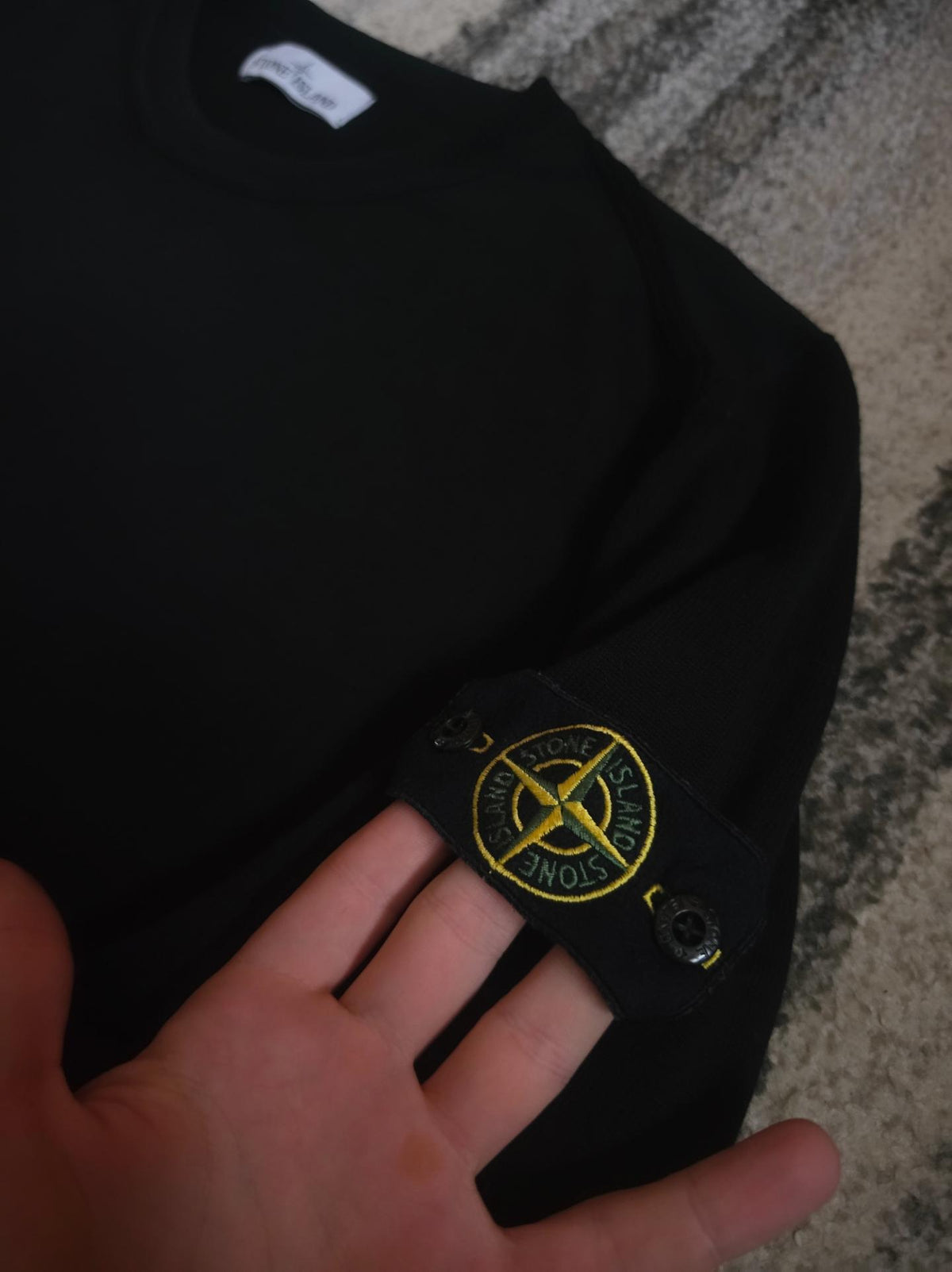 Stone Island Soft Cotton Crew Knit Sweater – 7015510B2 V0029 – Black - XXL