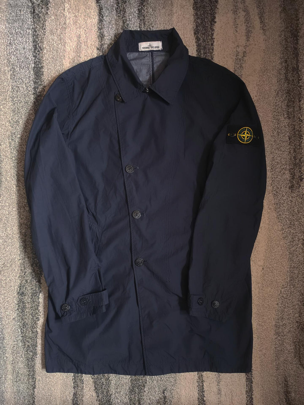 Stone Island Naslan Light Watro Trench Coat – 741543632 V0020 – Navy Blue – L