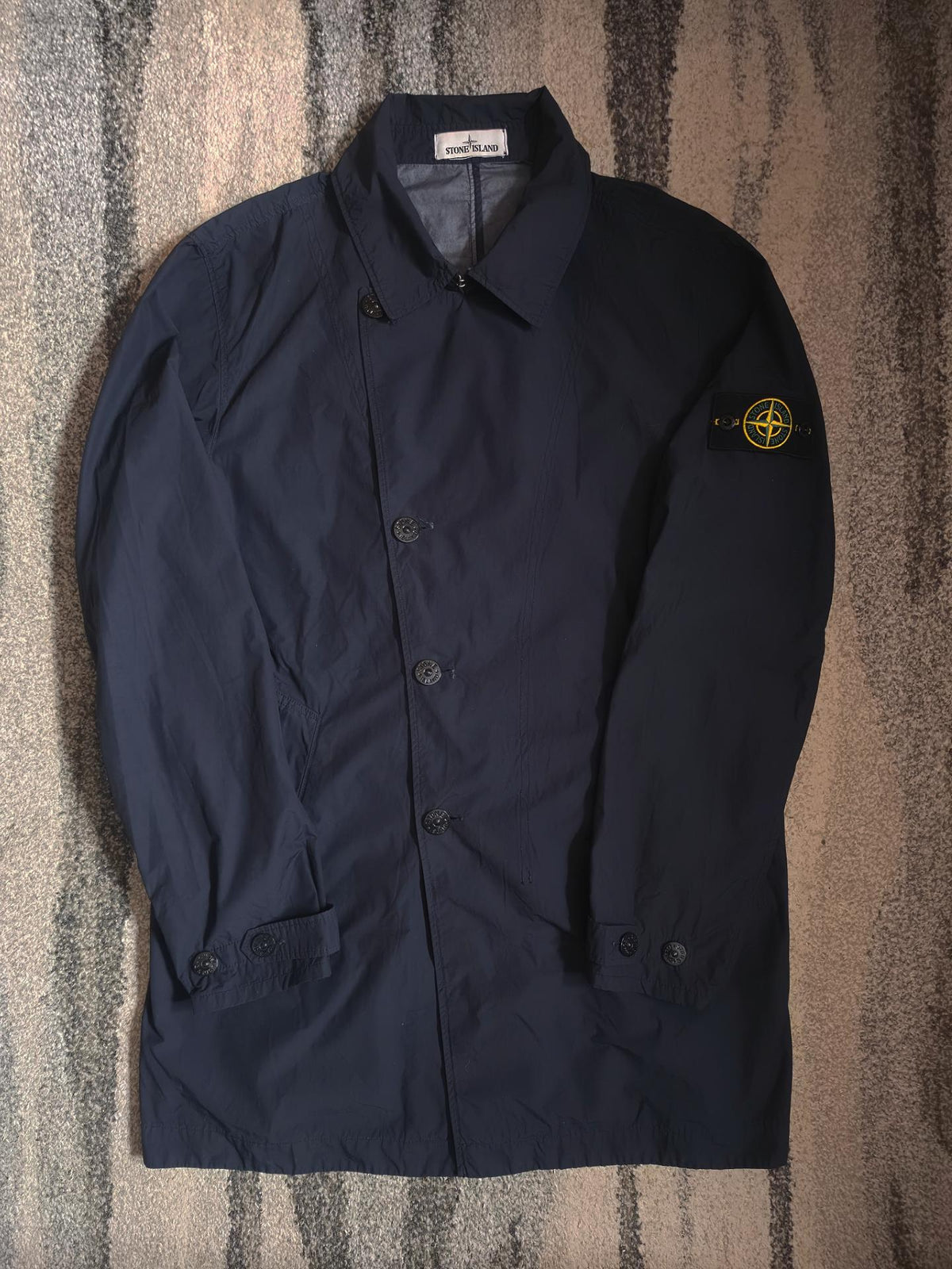 Stone Island Naslan Light Watro Trench Coat – 741543632 V0020 – Navy Blue – L
